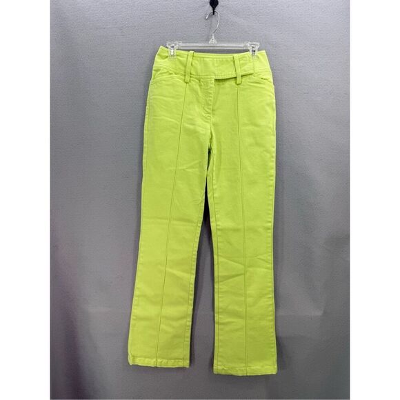 Vintage Y2K MetroStyle Stretch Womens Lime Green Lowrise Bootcut Jeans Size 6T - Picture 1 of 11